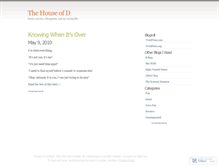 Tablet Screenshot of houseofd.wordpress.com