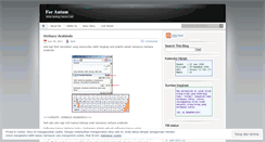 Desktop Screenshot of forantum.wordpress.com