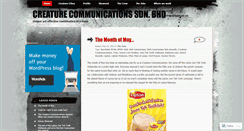 Desktop Screenshot of creaturecommunications.wordpress.com