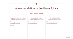 Desktop Screenshot of accommodationinsouthernafrica.wordpress.com