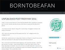 Tablet Screenshot of borntobeafan.wordpress.com