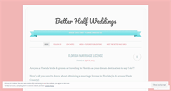 Desktop Screenshot of betterhalfweddings.wordpress.com