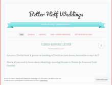 Tablet Screenshot of betterhalfweddings.wordpress.com