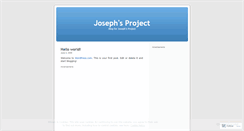 Desktop Screenshot of josephsproject.wordpress.com