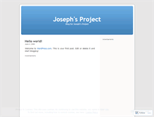 Tablet Screenshot of josephsproject.wordpress.com