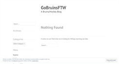 Desktop Screenshot of gobruinsftw.wordpress.com