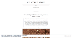 Desktop Screenshot of lesecretbelle.wordpress.com