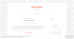 Desktop Screenshot of bethellie.wordpress.com
