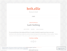 Tablet Screenshot of bethellie.wordpress.com
