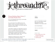 Tablet Screenshot of jethroandme.wordpress.com