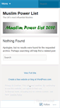 Mobile Screenshot of muslimpowerlist.wordpress.com