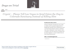 Tablet Screenshot of dogsontrial.wordpress.com
