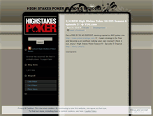 Tablet Screenshot of highstakespoker6.wordpress.com