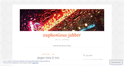 Desktop Screenshot of euphoniousjabber.wordpress.com