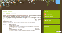 Desktop Screenshot of beautyinanutshell.wordpress.com