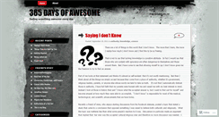 Desktop Screenshot of 365daysofawesome.wordpress.com