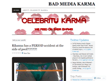 Tablet Screenshot of celebritykarma.wordpress.com