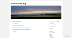 Desktop Screenshot of davidmarkbecker.wordpress.com