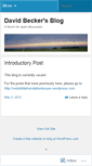 Mobile Screenshot of davidmarkbecker.wordpress.com