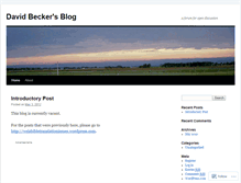 Tablet Screenshot of davidmarkbecker.wordpress.com