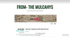 Desktop Screenshot of fromthemulcahys.wordpress.com