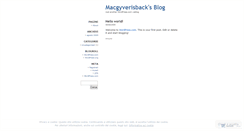 Desktop Screenshot of macgyverisback.wordpress.com