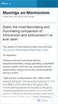 Mobile Screenshot of musingsonmormonism.wordpress.com