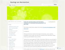 Tablet Screenshot of musingsonmormonism.wordpress.com