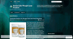 Desktop Screenshot of herbalweightlossproducts.wordpress.com