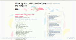 Desktop Screenshot of friendstermusic.wordpress.com