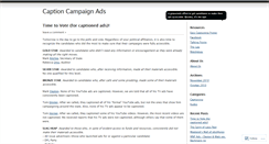 Desktop Screenshot of captioncampaignads.wordpress.com