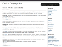 Tablet Screenshot of captioncampaignads.wordpress.com
