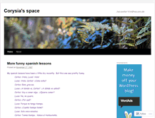 Tablet Screenshot of corysia.wordpress.com