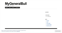 Desktop Screenshot of mygeneralbull.wordpress.com