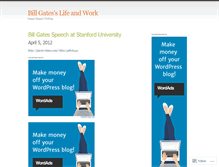 Tablet Screenshot of billgateslifeandwork.wordpress.com