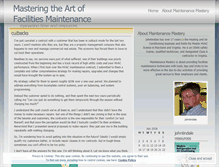Tablet Screenshot of maintenancemastery.wordpress.com