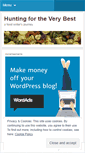Mobile Screenshot of huntingfortheverybest.wordpress.com