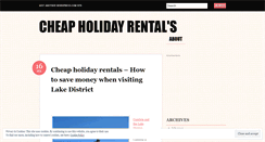 Desktop Screenshot of cheapholidayrentals.wordpress.com