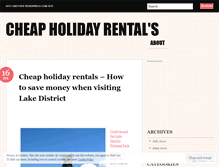 Tablet Screenshot of cheapholidayrentals.wordpress.com