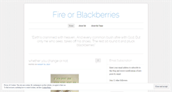 Desktop Screenshot of fireorblackberries.wordpress.com