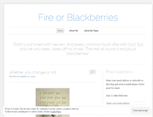 Tablet Screenshot of fireorblackberries.wordpress.com