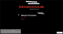 Desktop Screenshot of breyannaharmaunie.wordpress.com