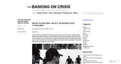 Desktop Screenshot of bankingoncrisis.wordpress.com