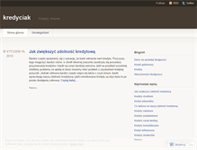 Tablet Screenshot of kredyciak.wordpress.com