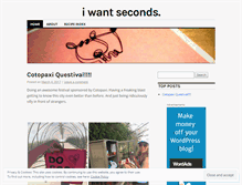 Tablet Screenshot of iwantseconds.wordpress.com