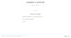 Desktop Screenshot of fashionlatitude.wordpress.com