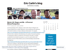 Tablet Screenshot of ericcarlin.wordpress.com