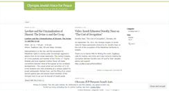 Desktop Screenshot of olympiajewishvoiceforpeace.wordpress.com