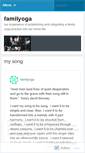 Mobile Screenshot of familyoga.wordpress.com