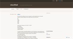 Desktop Screenshot of ciscofinal.wordpress.com